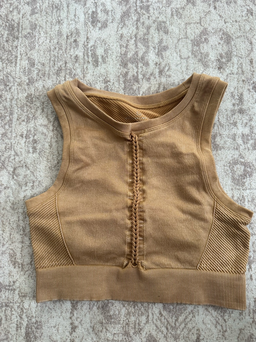 Aerie Tan Braided-Trim Ribbed Tank Top